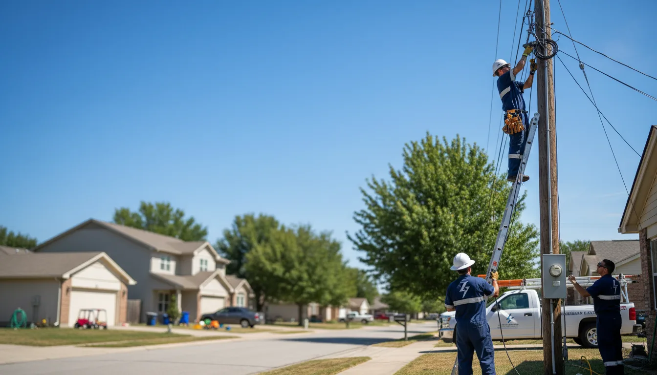 Residential electrician providing installation services in Plain City, OH